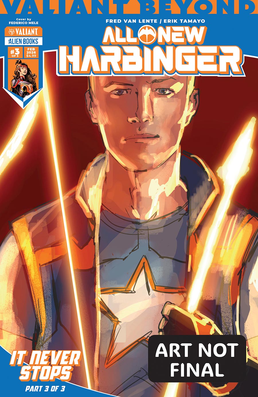 Valiant Beyond All-New Harbinger #6 It Never Stops Part 3 Cover B Variant Federico Mele Cover