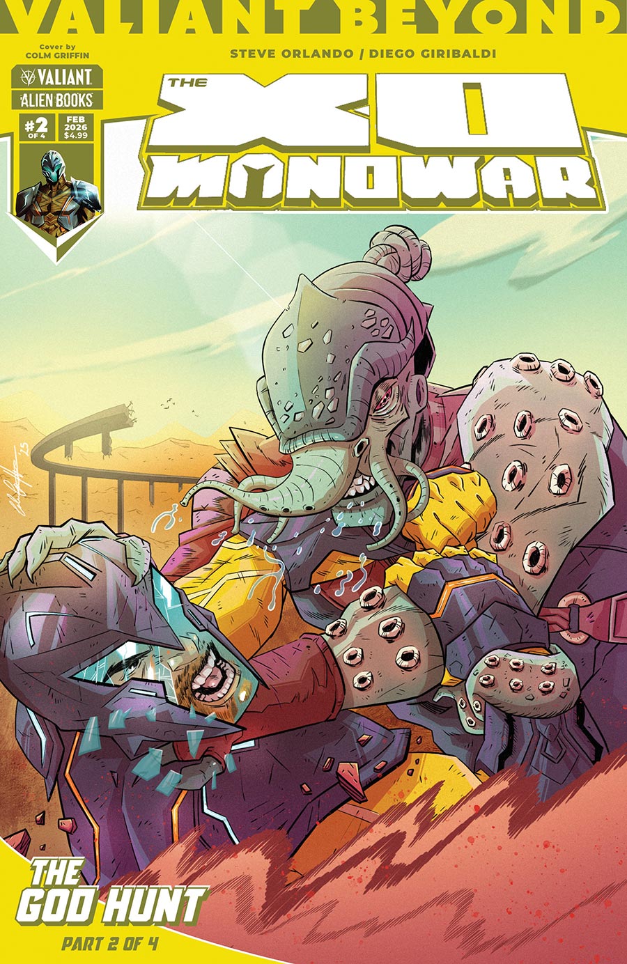 Valiant Beyond The X-O Manowar #6 The God Hunt Part 2 Cover A Regular Colm Griffin Cover