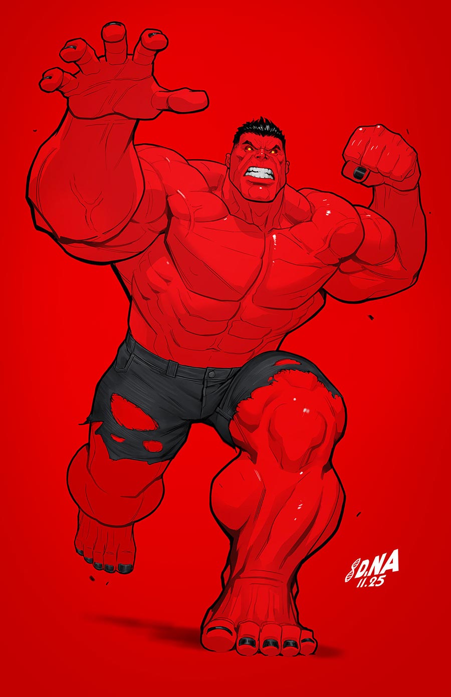 Avengers Vol 8 #35 Cover E Incentive David Nakayama Color Block Red Virgin Cover