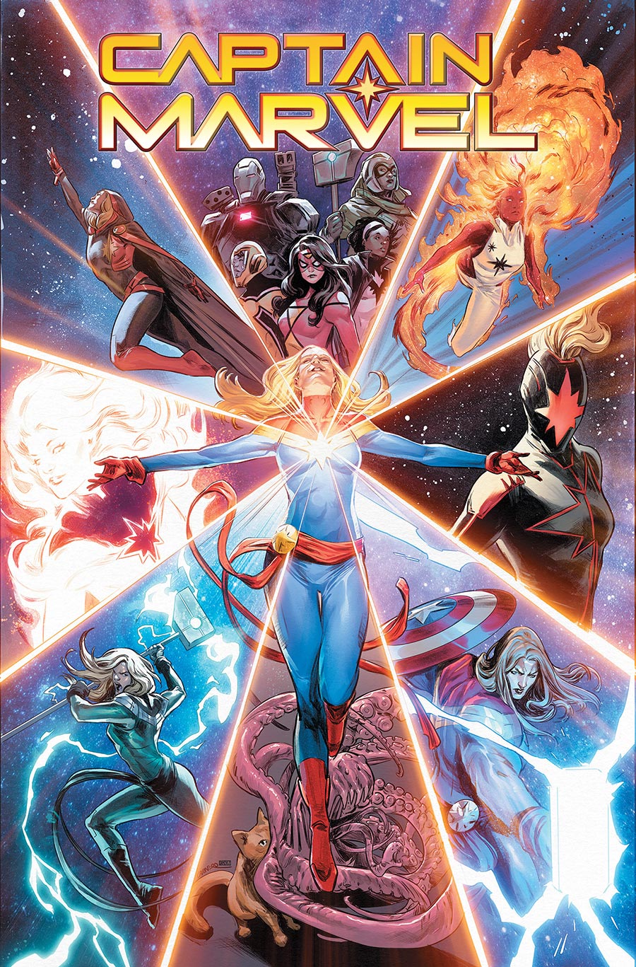 Captain Marvel Highest Furthest Fastest Omnibus HC Book Market Carmen Carnero Cover