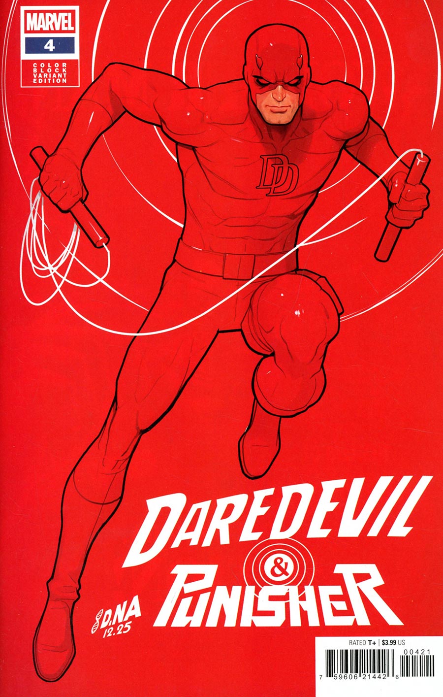 Daredevil & Punisher The Devils Trigger #4 Cover B Variant David Nakayama Color Block Red Cover (Limit 1 Per Customer)