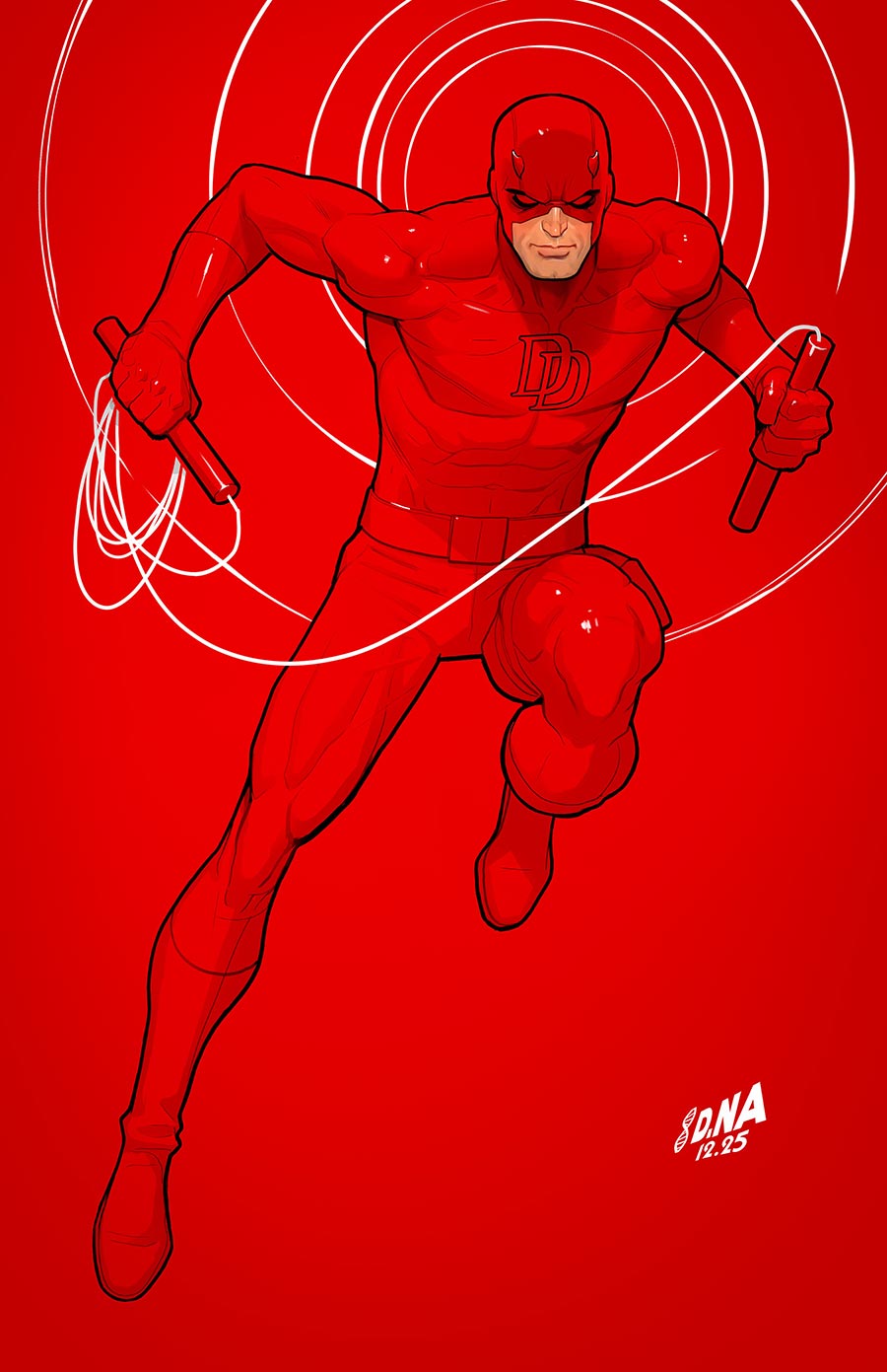 Daredevil & Punisher The Devils Trigger #4 Cover D Incentive David Nakayama Color Block Red Virgin Cover