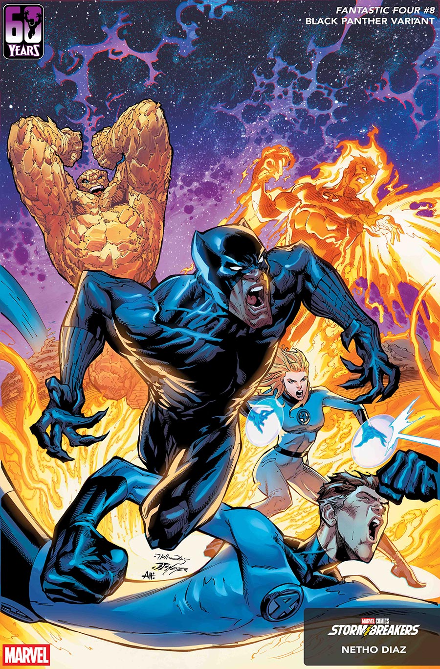 Fantastic Four Vol 8 #8 Cover D Variant Netho Diaz Black Panther Cover