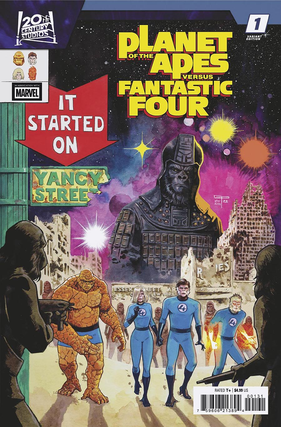 Planet Of The Apes vs Fantastic Four #1 Cover C Variant German Peralta Homage Cover