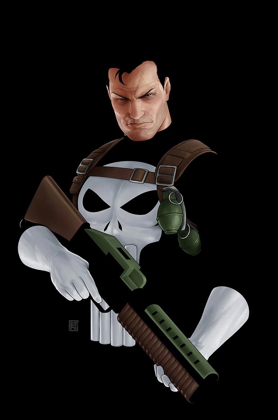 Punisher Vol 14 #1 Cover E Variant John Tyler Christopher Negative Space Virgin Cover