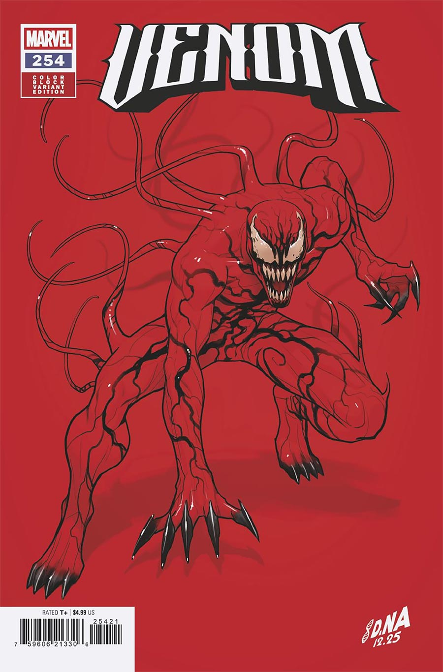 Venom Vol 5 #254 Cover B Variant David Nakayama Color Block Red Cover