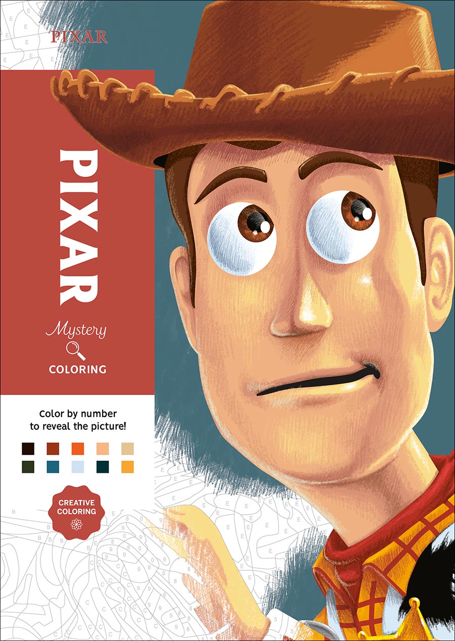Disney Mystery Coloring Pixar A Color By Number Book TP