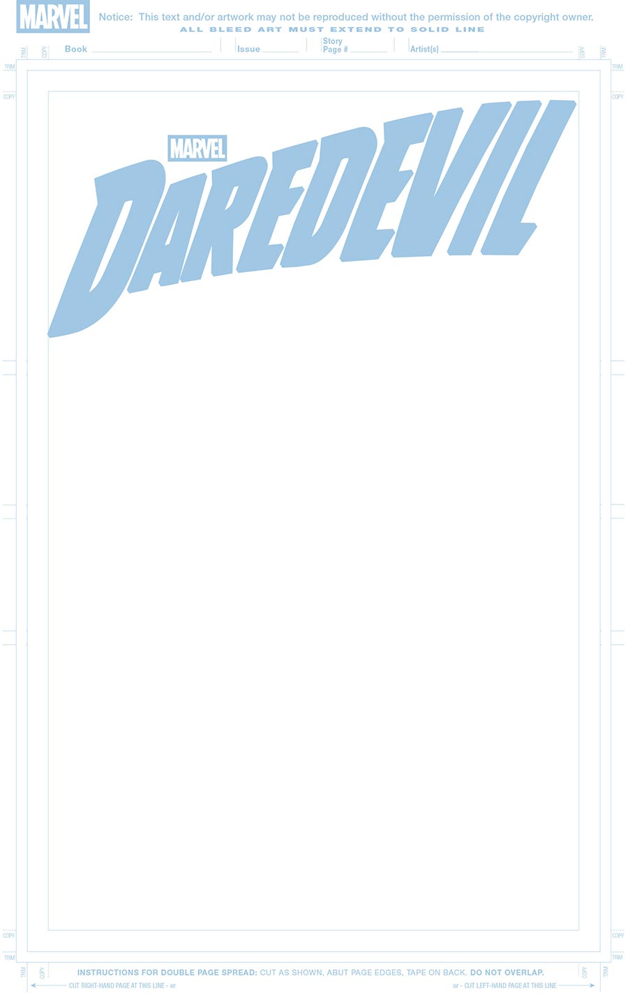 Daredevil Vol 9 #1 Cover K Variant Blank Cover