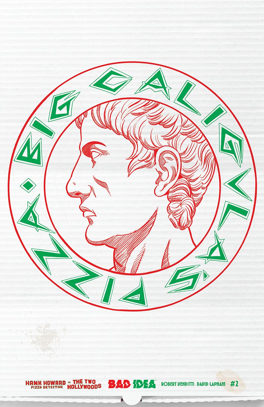 Hank Howard Pizza Detective The Two Hollywoods #2 Cover C Variant David Lapham Pizza Box Design Cover