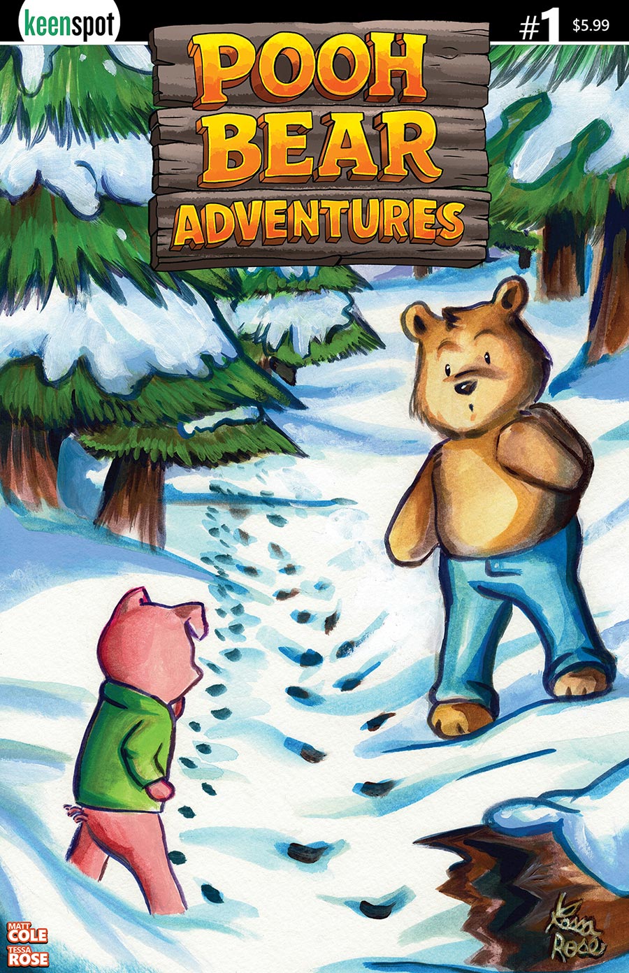 Pooh Bear Adventures #1 Cover A Regular Tessa Rose Bagged Trading Card Cover With Polybag