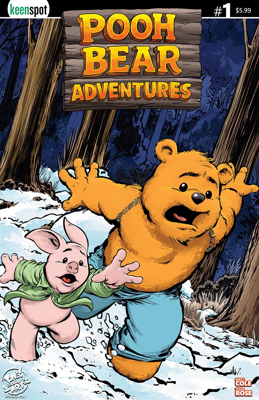 Pooh Bear Adventures #1 Cover B Variant Tone Rodriguez Bagged Trading Card Cover With Polybag