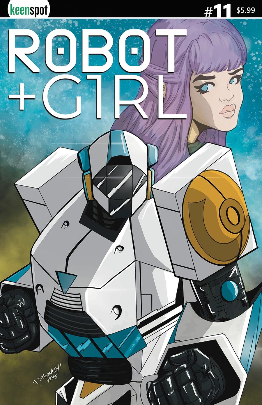Robot + Girl #11 Cover D Variant DeAnthony Graves Bagged Trading Card Cover With Polybag