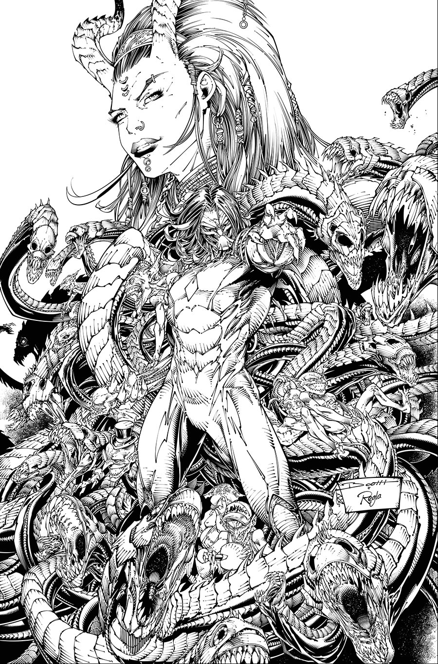 Darkness Vol 4 #3 Cover E Incentive Brett Booth & Sal Regla Black & White Cover