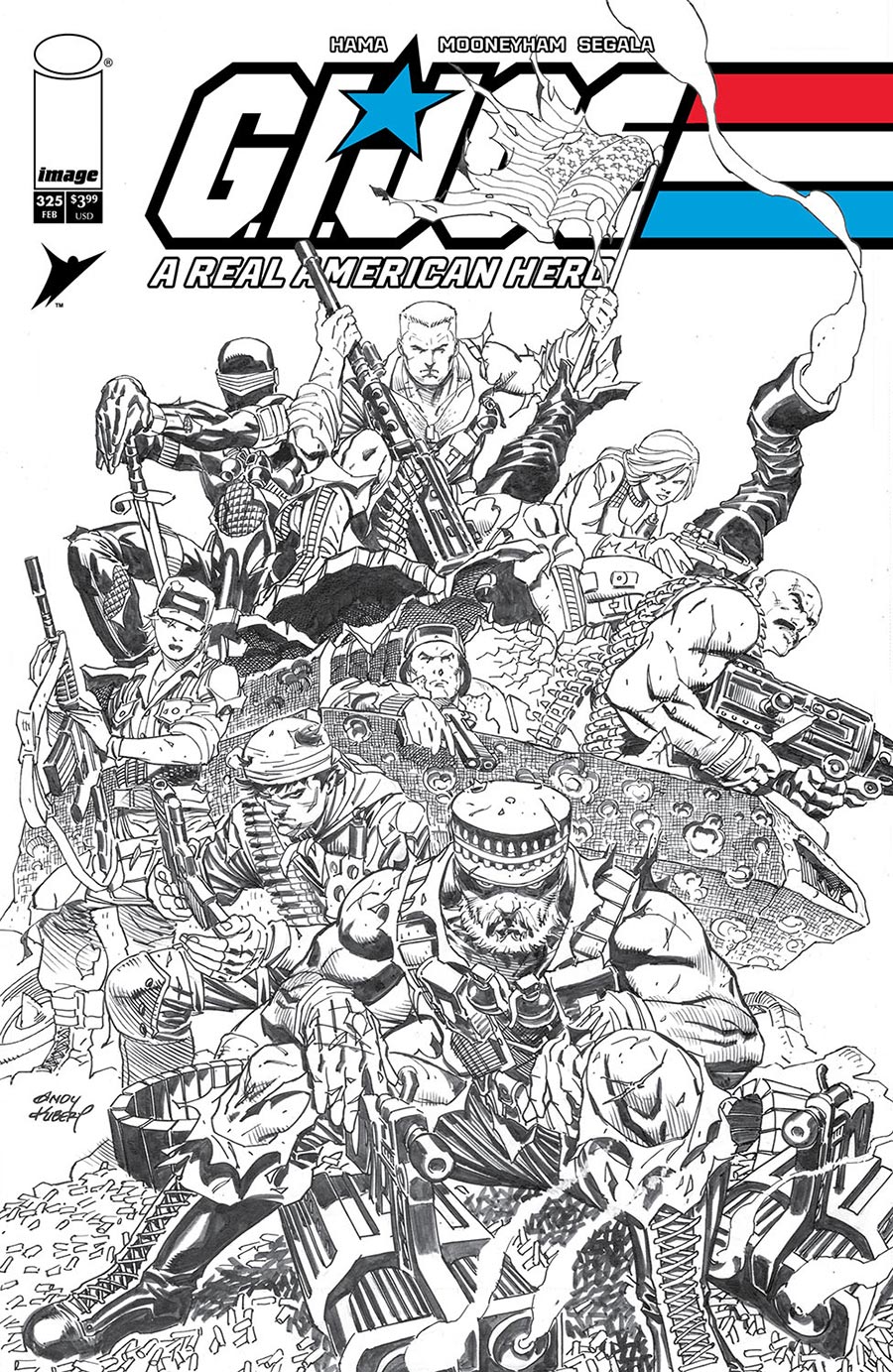 GI Joe A Real American Hero #325 Cover B Variant Andy Kubert Black & White Cover