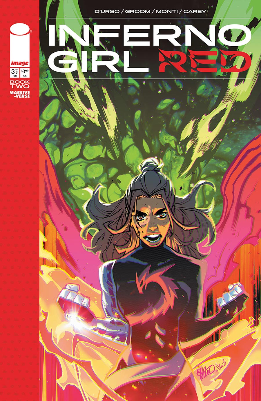 Inferno Girl Red Book 2 #3 Cover A Regular Erica DUrso Cover (Massive-Verse)