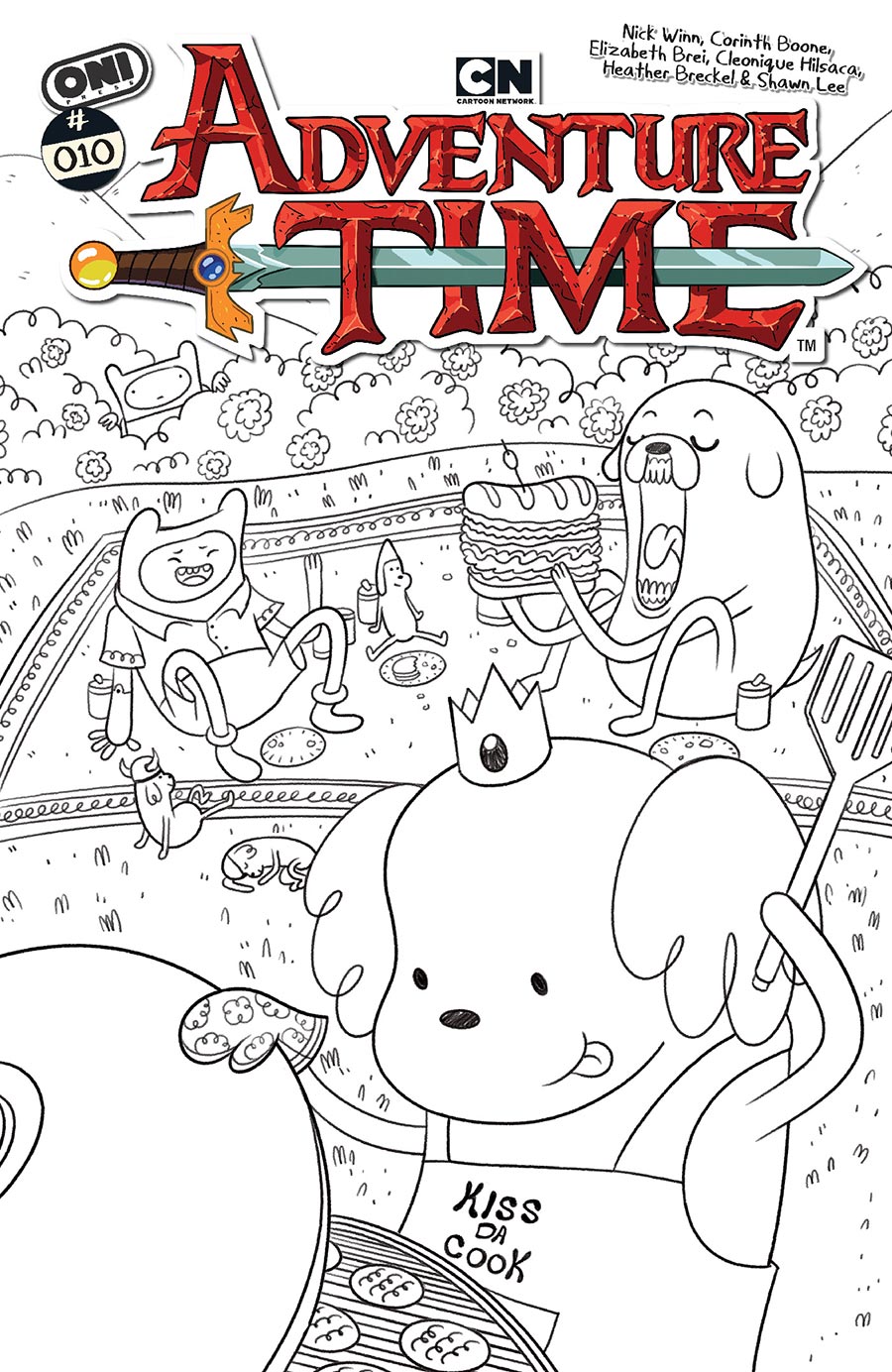 Adventure Time Vol 2 #10 Cover F Incentive Nick Winn Black & White Cover