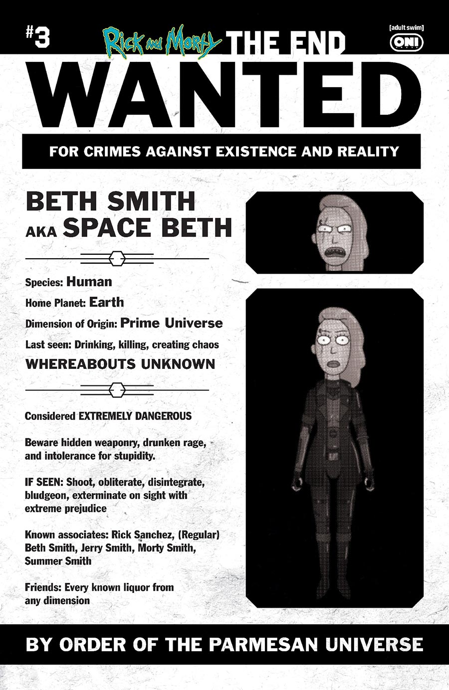 Rick And Morty The End #3 Cover C Incentive Phil Murphy Most Wanted Variant Cover