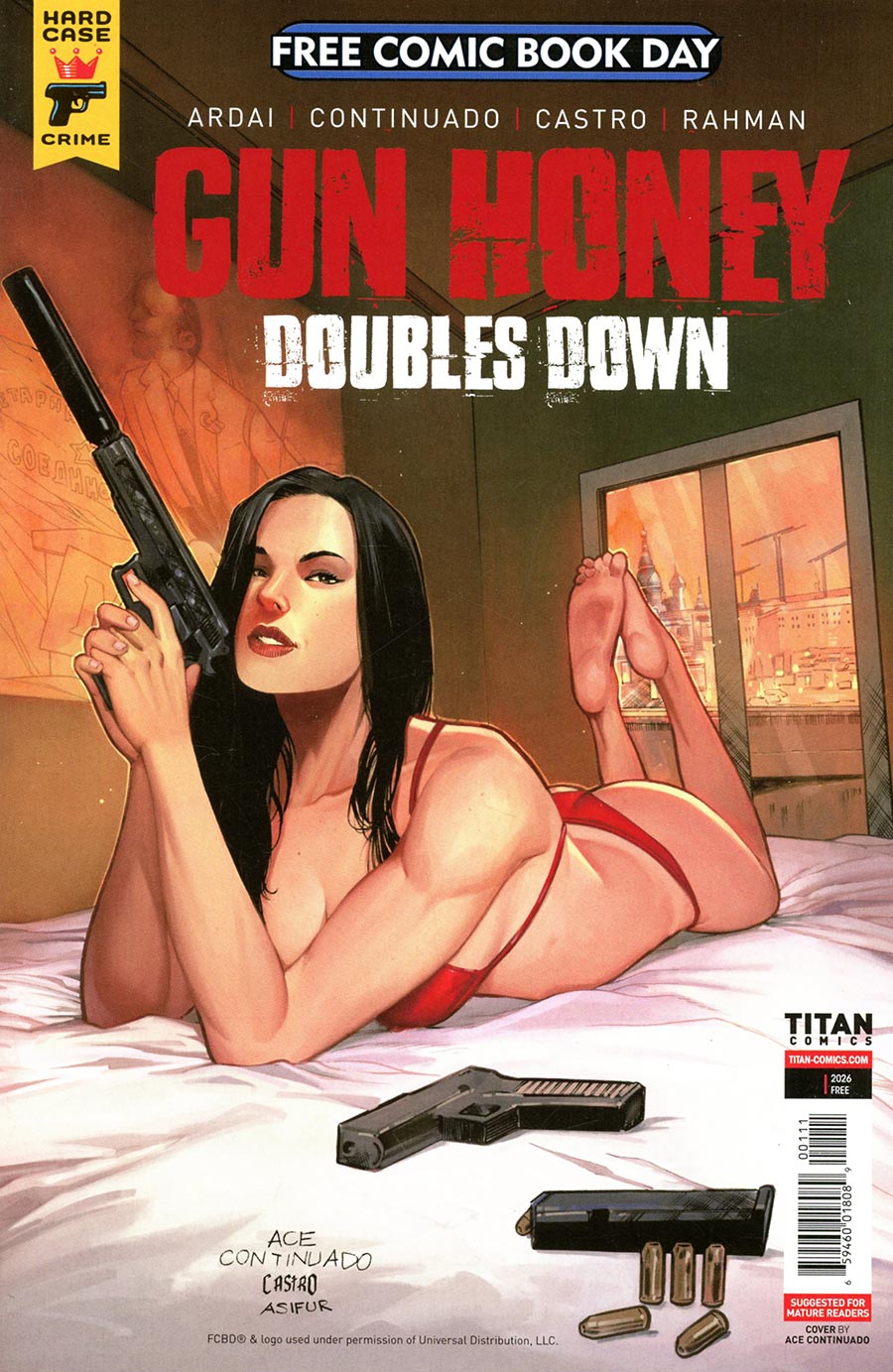 FCBD 2026 Hard Case Crime Gun Honey Doubles Down #0 - FREE - Limit 1 Per Customer
