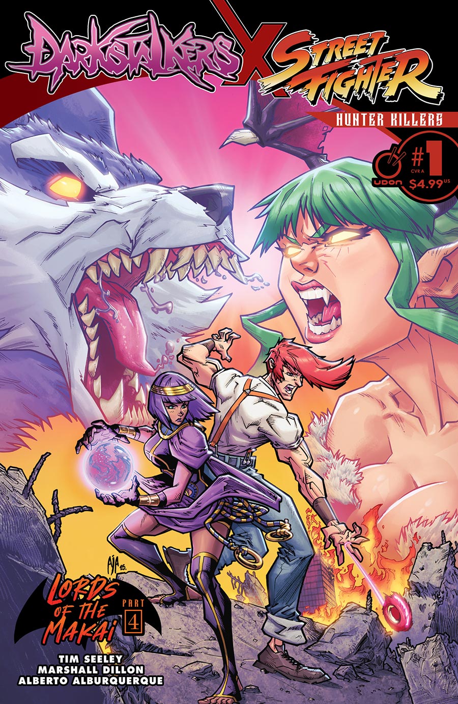 Darkstalkers X Street Fighter Hunter Killers #1 (One Shot) Cover A Regular Alberto Alburquerque Cover (Lords Of The Makai Part 4)