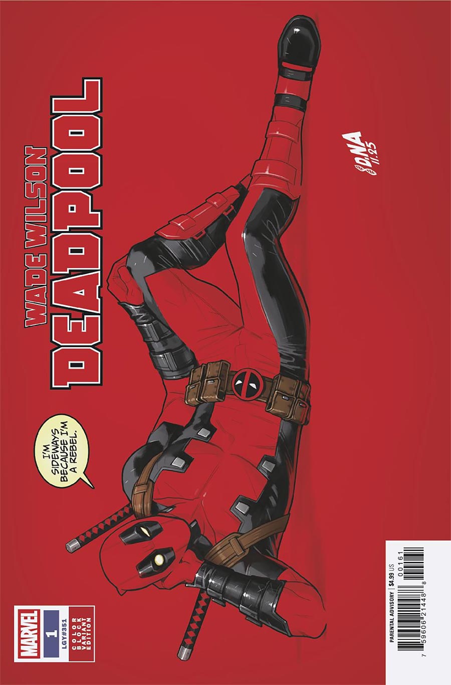 Wade Wilson Deadpool #1 Cover B Variant David Nakayama Color Block Red Cover (Shadows Of Tomorrow Tie-In)