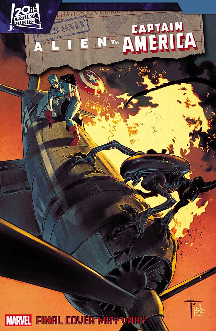 Alien vs Captain America #3 Cover C Incentive Francesco Mobili Variant Cover