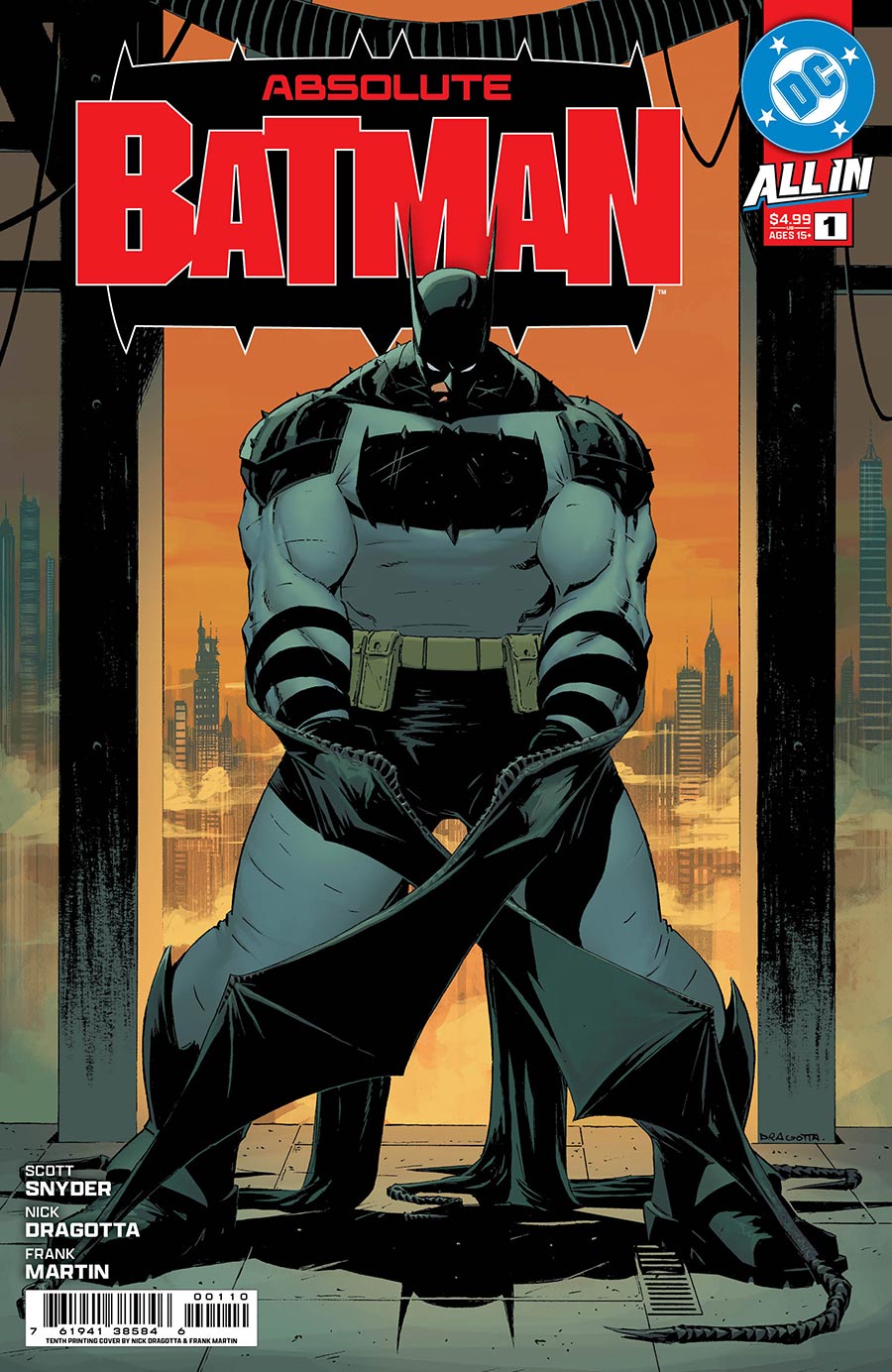 Absolute Batman #1 Cover Z-Q 10th Ptg A Nick Dragotta Logo Color Variant Cover (DC All In)