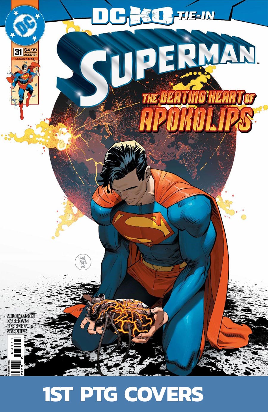 Superman Vol 7 #31 Cover F 2nd Ptg Dan Mora Logo Color Variant Cover (DC All In)(DC K.O. Tie-In)
