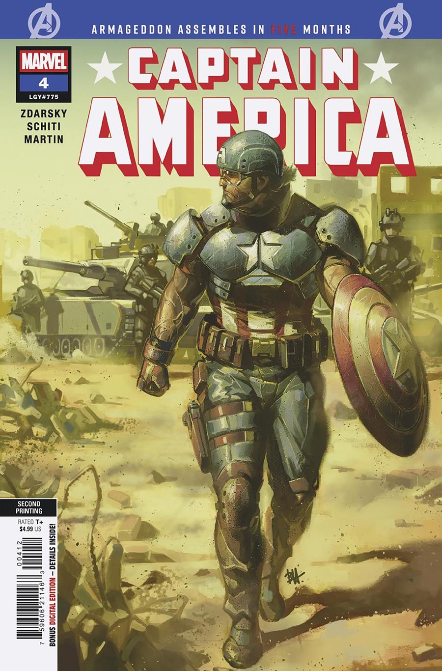 Captain America Vol 11 #4 Cover G 2nd Ptg Ben Harvey Variant Cover