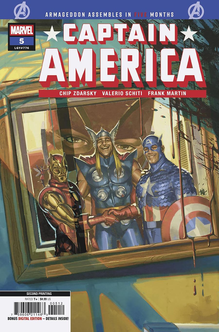Captain America Vol 11 #5 Cover I 2nd Ptg Ben Harvey Variant Cover