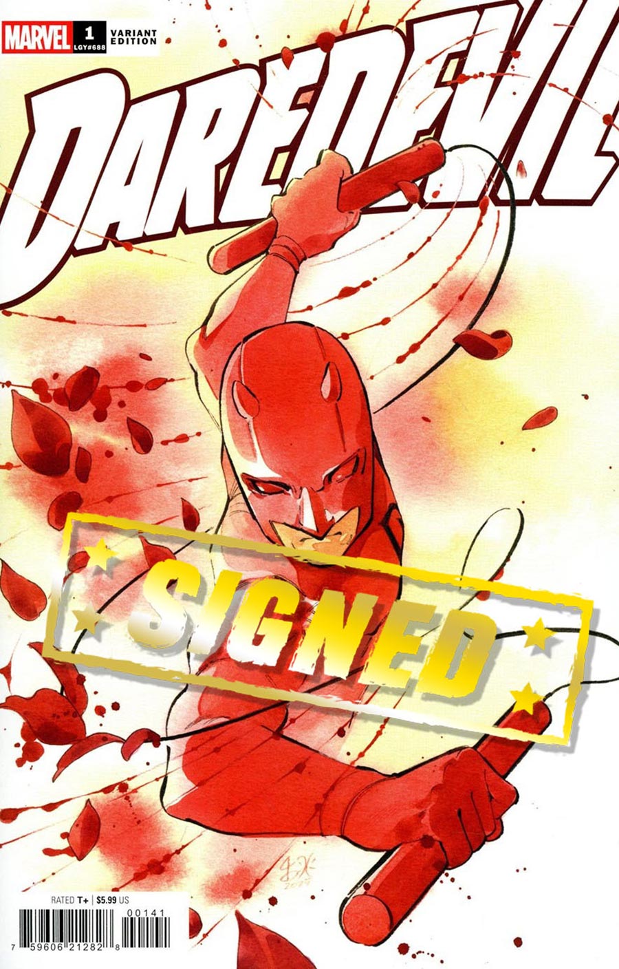 Daredevil Vol 9 #1 Cover Y Variant Peach Momoko Cover Signed By Stephanie Phillips