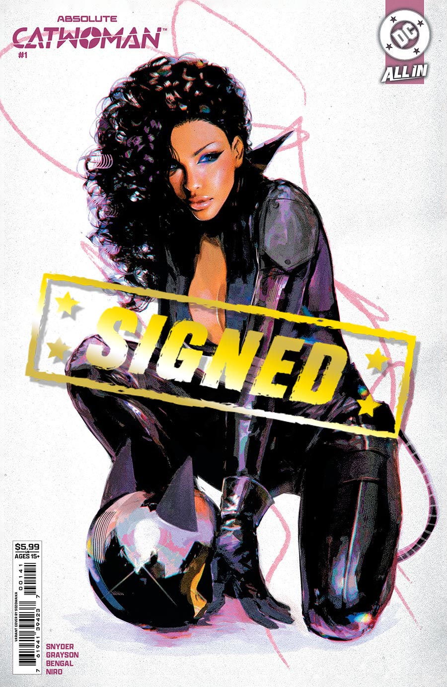 Absolute Catwoman #1 Cover O Variant Sozomaika Card Stock Cover Signed By Che Grayson (DC All In)