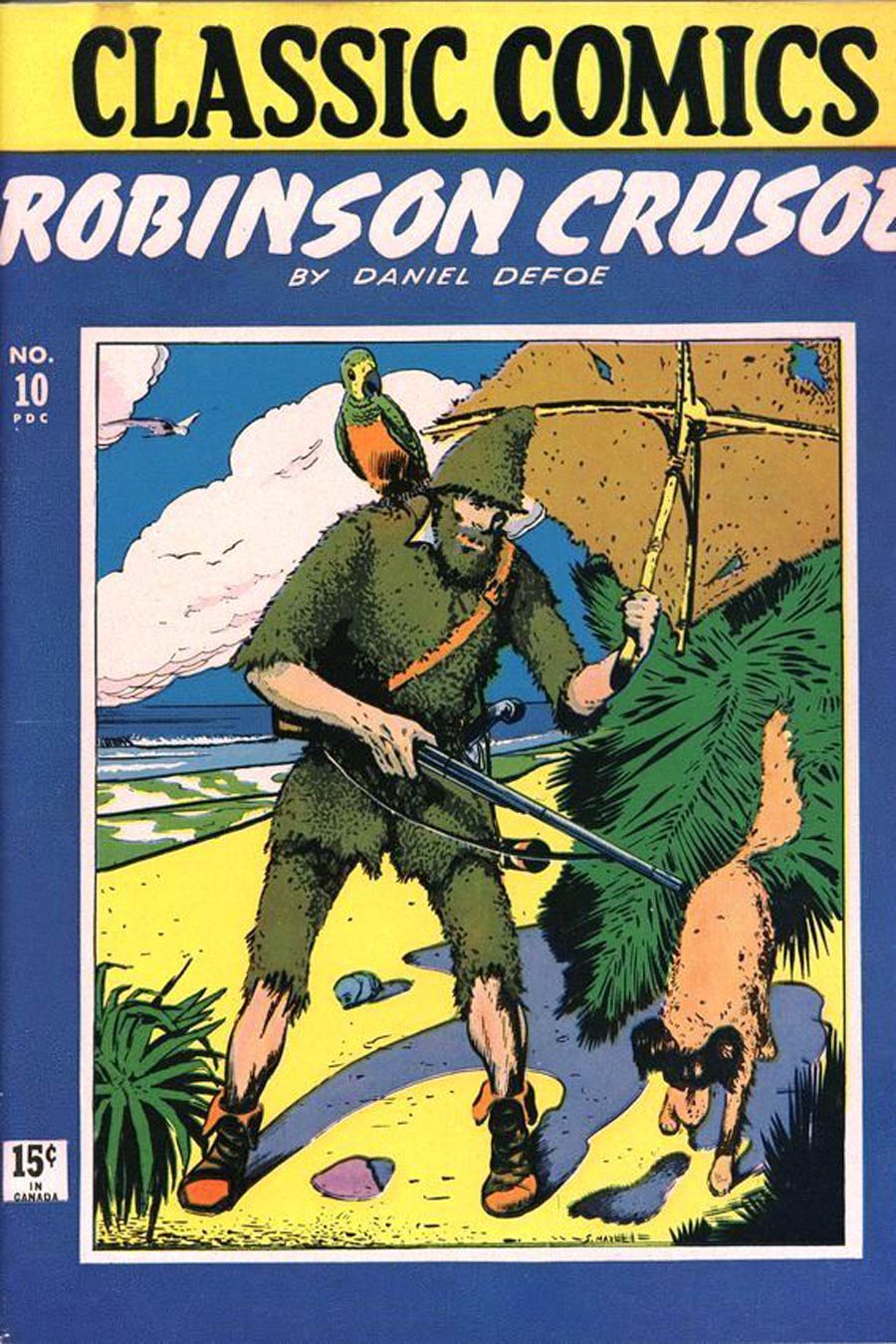 Classics Illustrated #10 Cover A 1st Ptg Robinson Crusoe Blue Cover