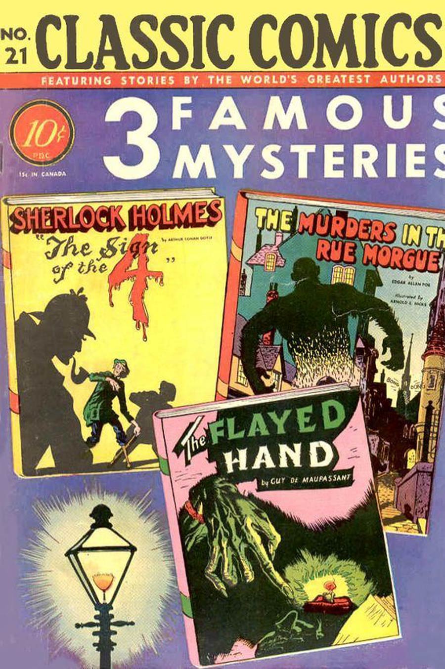 Classics Illustrated #21 Cover A 1st Ptg Classic Comics 3 Famous Mysteries Gilberton Edition