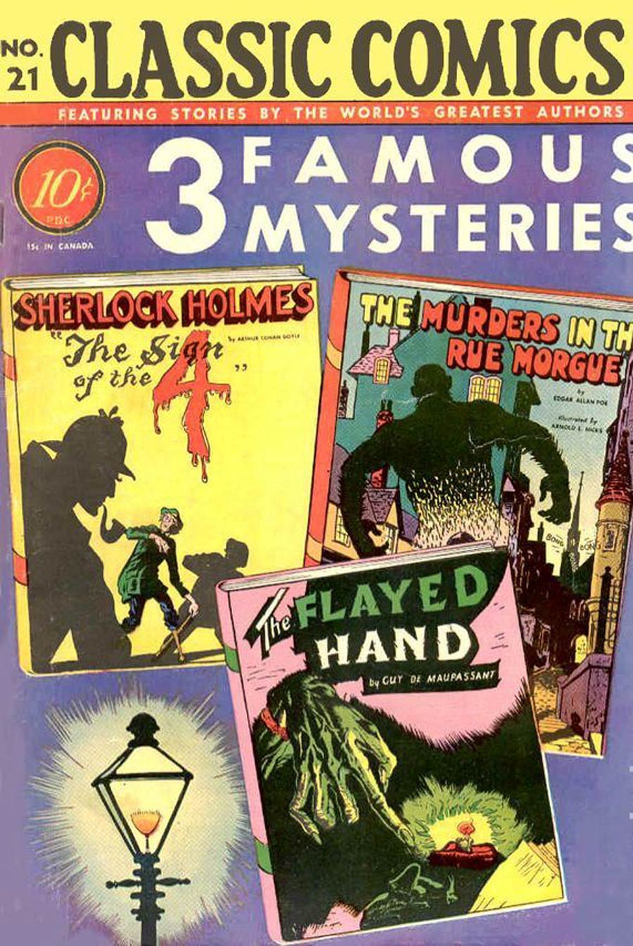 Classics Illustrated #21 Cover C 1st Ptg Classic Comics 3 Famous Mysteries Courier Edition