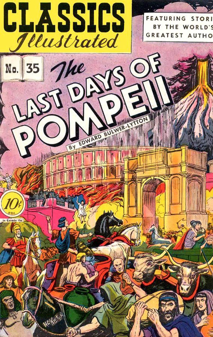 Classics Illustrated #35 Cover A 1st Ptg The Last Days of Pompeii