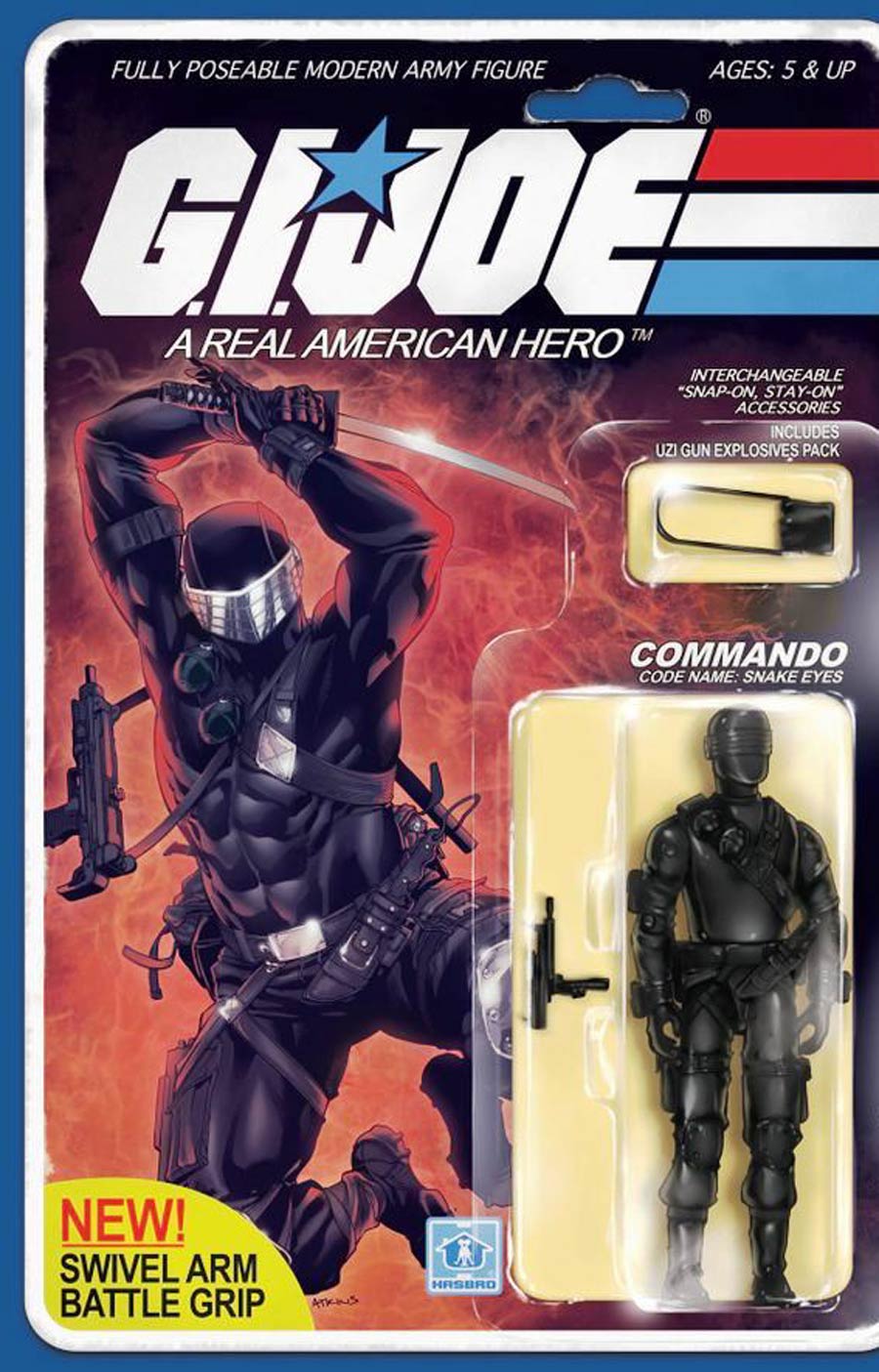 GI Joe A Real American Hero #215 Cover D Snake Eyes Action Figure Variant