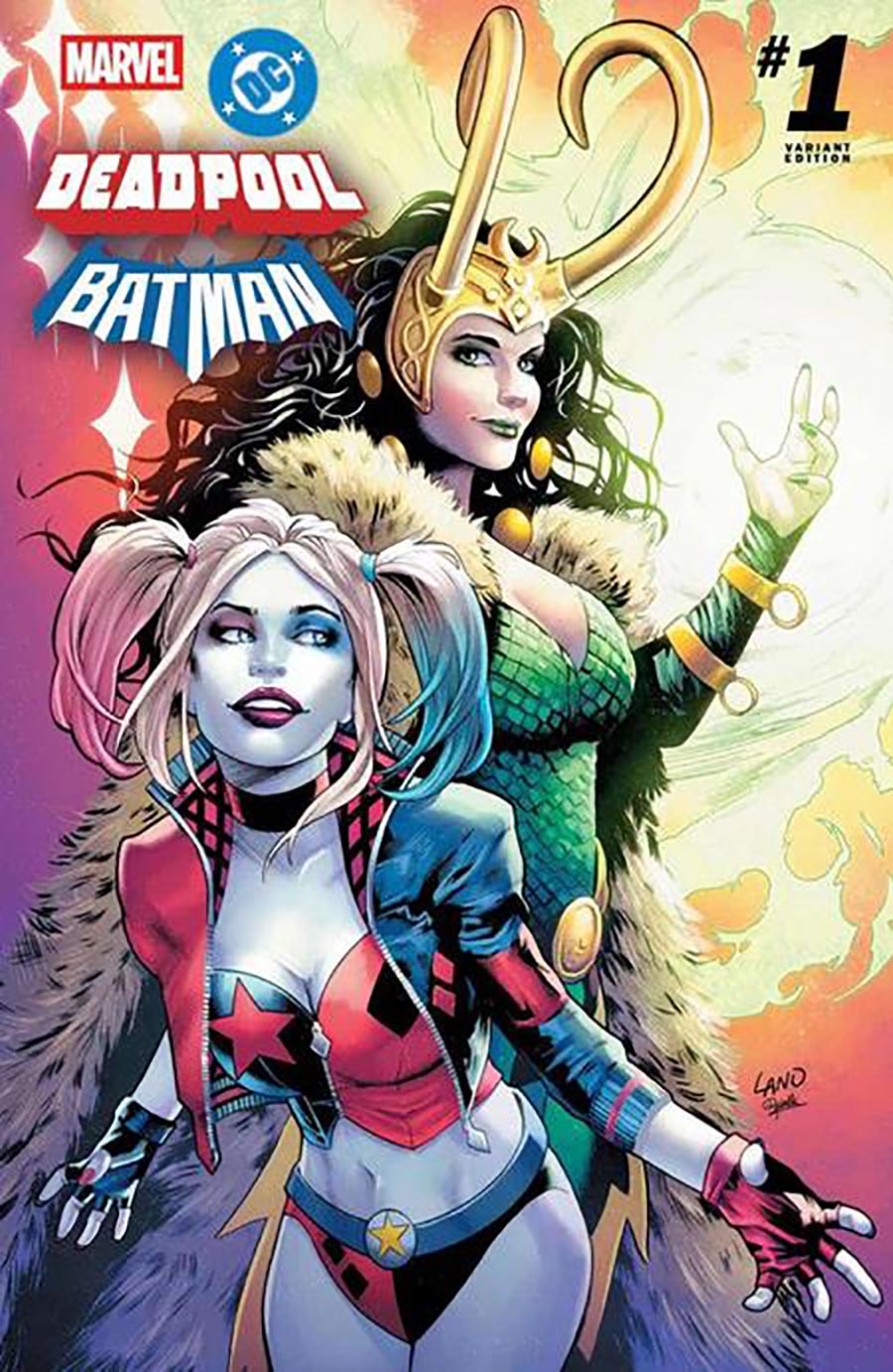 Marvel DC Deadpool Batman #1 (One Shot) Cover Z-H DF Comicxposure Exclusive Greg Land Variant Cover