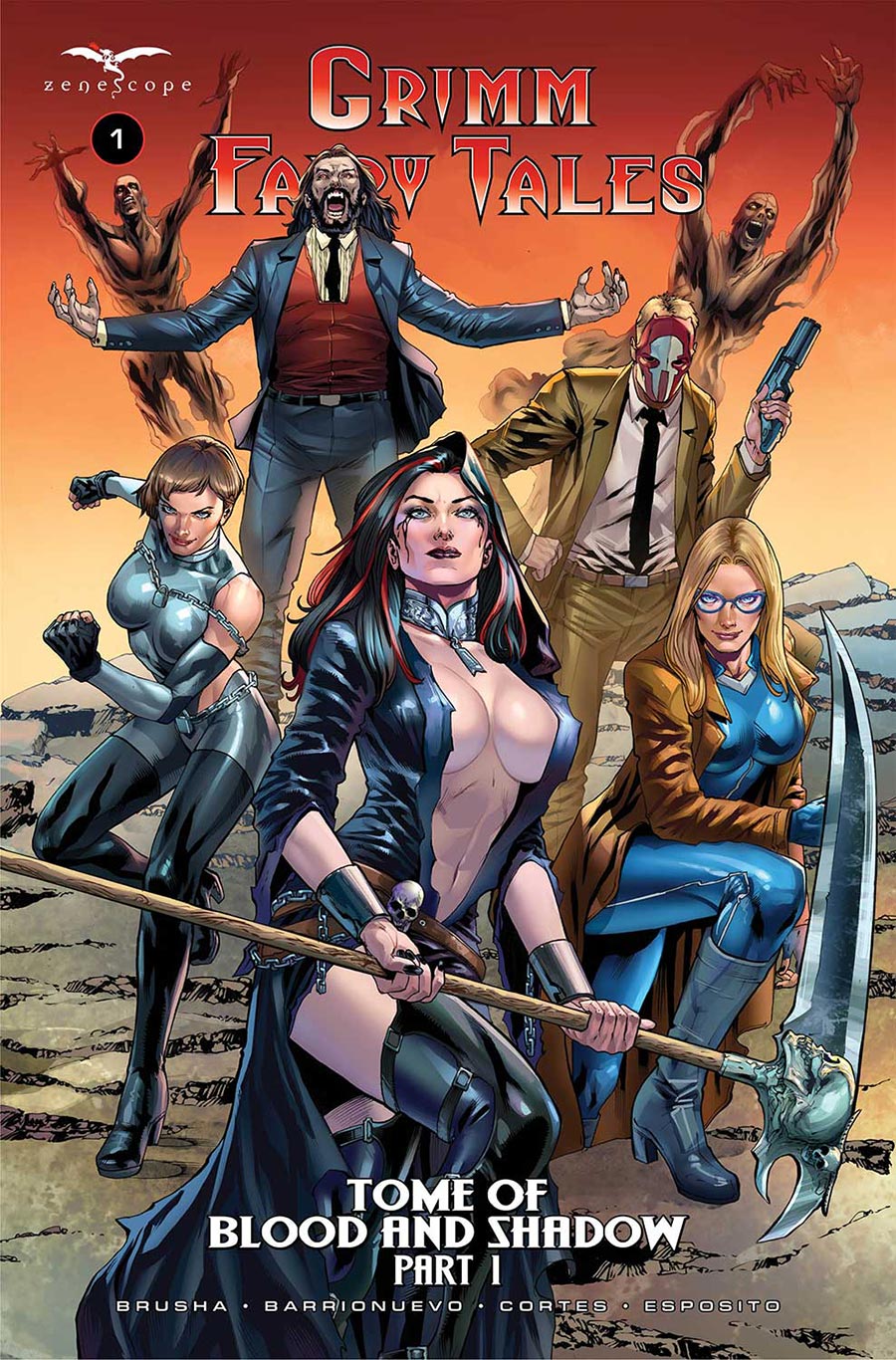 Grimm Fairy Tales Vol 3 #1 Tome Of Blood And Shadow Part 1 Cover G Variant Igor Vitorino Connecting 2 Cover