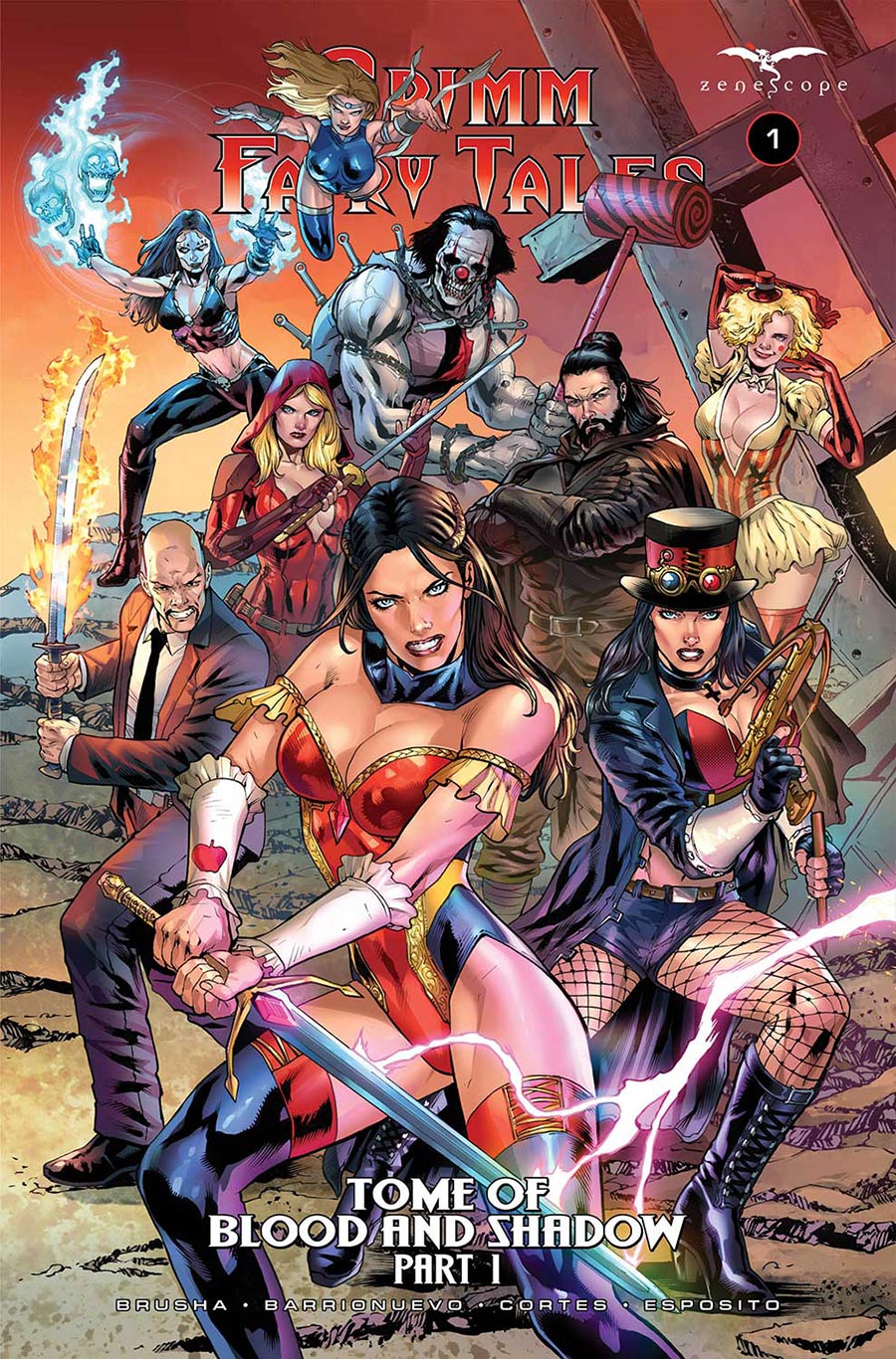 Grimm Fairy Tales Vol 3 #1 Tome Of Blood And Shadow Part 1 Cover H Variant Igor Vitorino Connecting 3 Cover