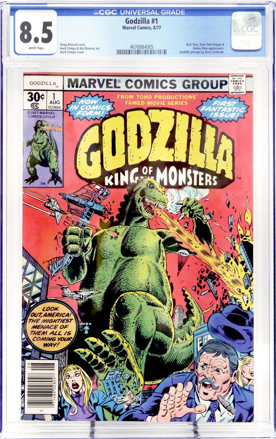 Godzilla King Of The Monsters #1 Cover G Regular 30-Cent Edition CGC 8.5