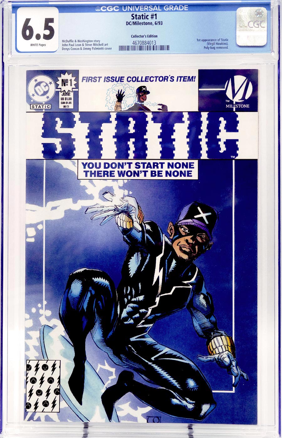 Static #1 Cover G Collectors Edition CGC 6.5