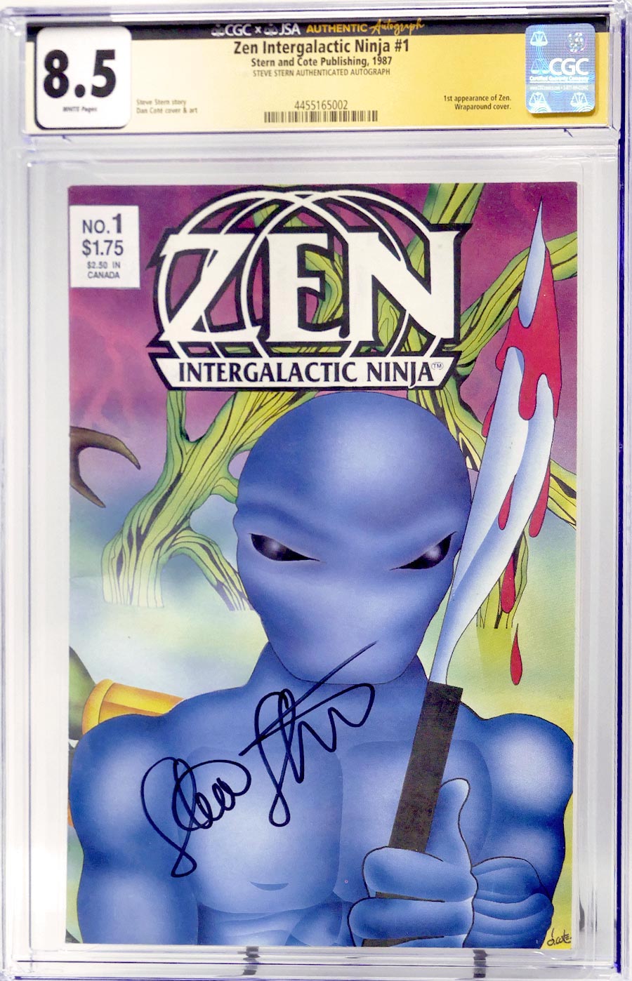 Zen Intergalactic Ninja #1 Cover D CGC Signature Series 8.5 Signed By Steve Stern