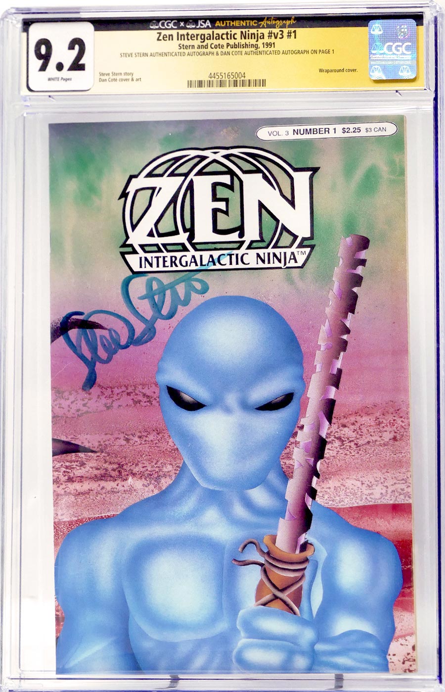 Zen Intergalactic Ninja Vol 3 #1 Cover B CGC Signature Series 9.2 Signed By Steve Stern & Dan Cote