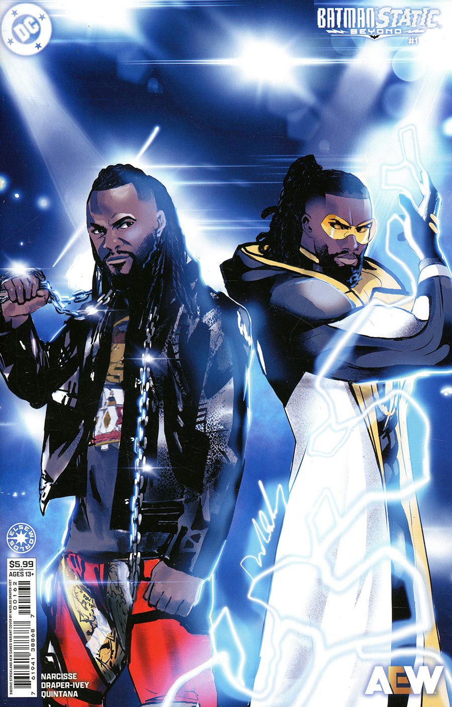 Batman Static Beyond #1 Cover L 2nd Ptg B Nikolas Draper-Ivey AEW Card Stock Variant Cover