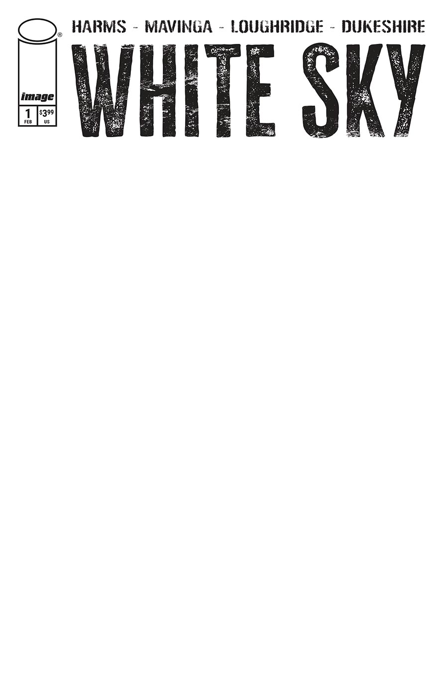 White Sky #1 Cover D Variant Blank Cover