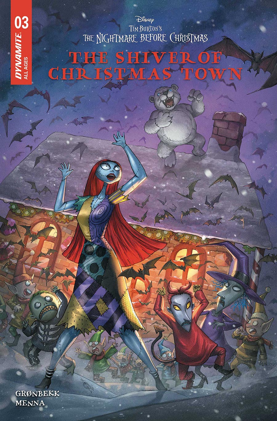 Disney Tim Burtons The Nightmare Before Christmas The Shiver Of Christmas Town #3 Cover C Variant Alan Quah Cover