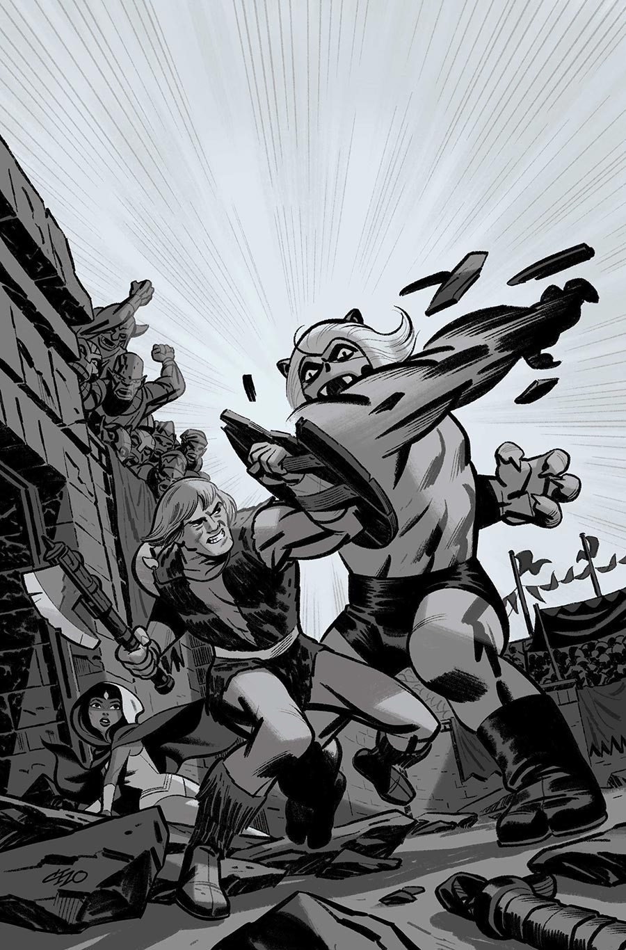 Thundarr The Barbarian #3 Cover H Incentive Michael Cho Line Art Virgin Cover