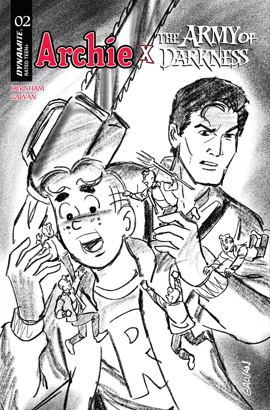 Archie x Army Of Darkness #2 Cover G Incentive Bill Galvan Pencils Cover