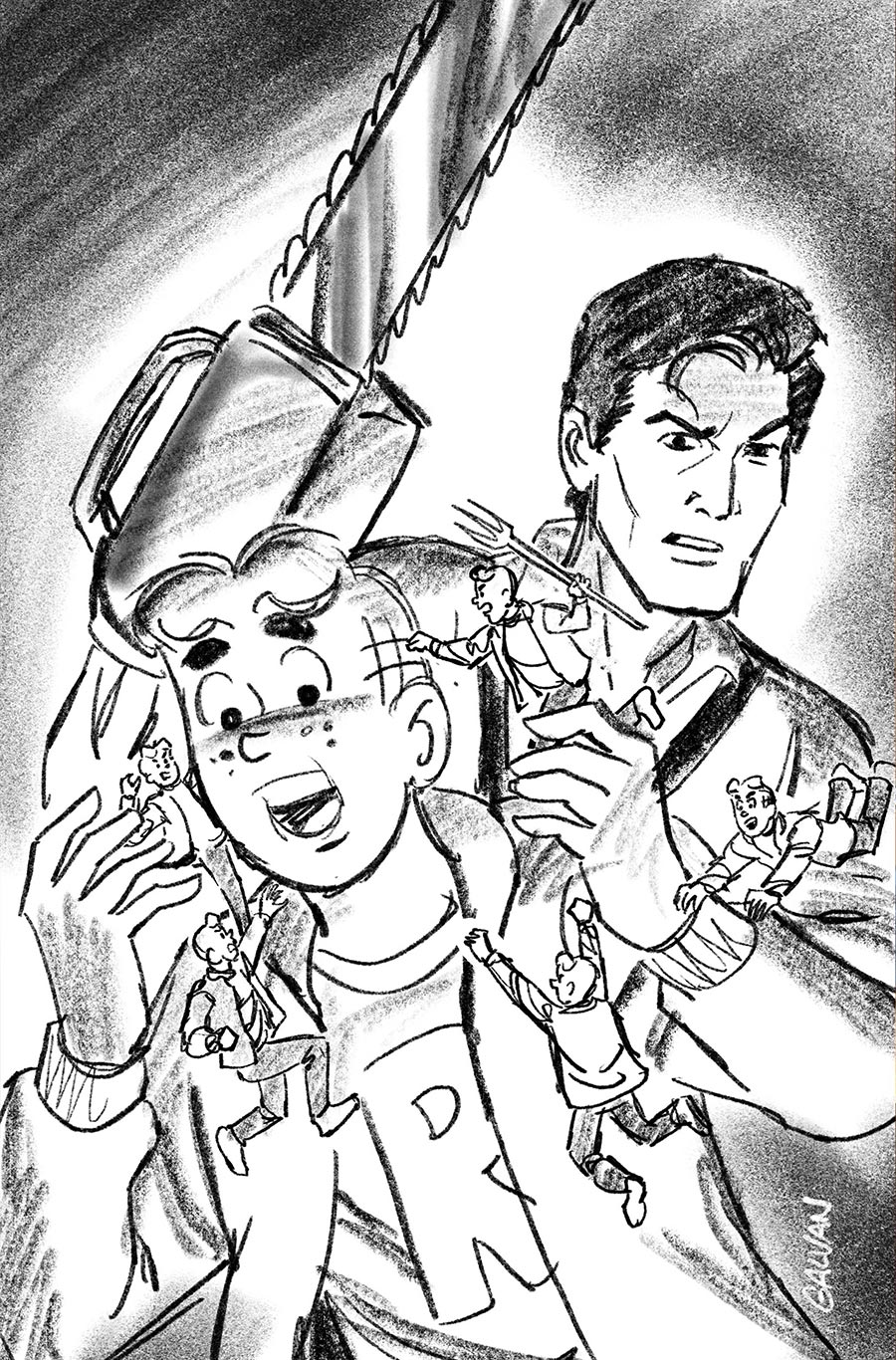 Archie x Army Of Darkness #2 Cover I Incentive Bill Galvan Pencils Virgin Cover