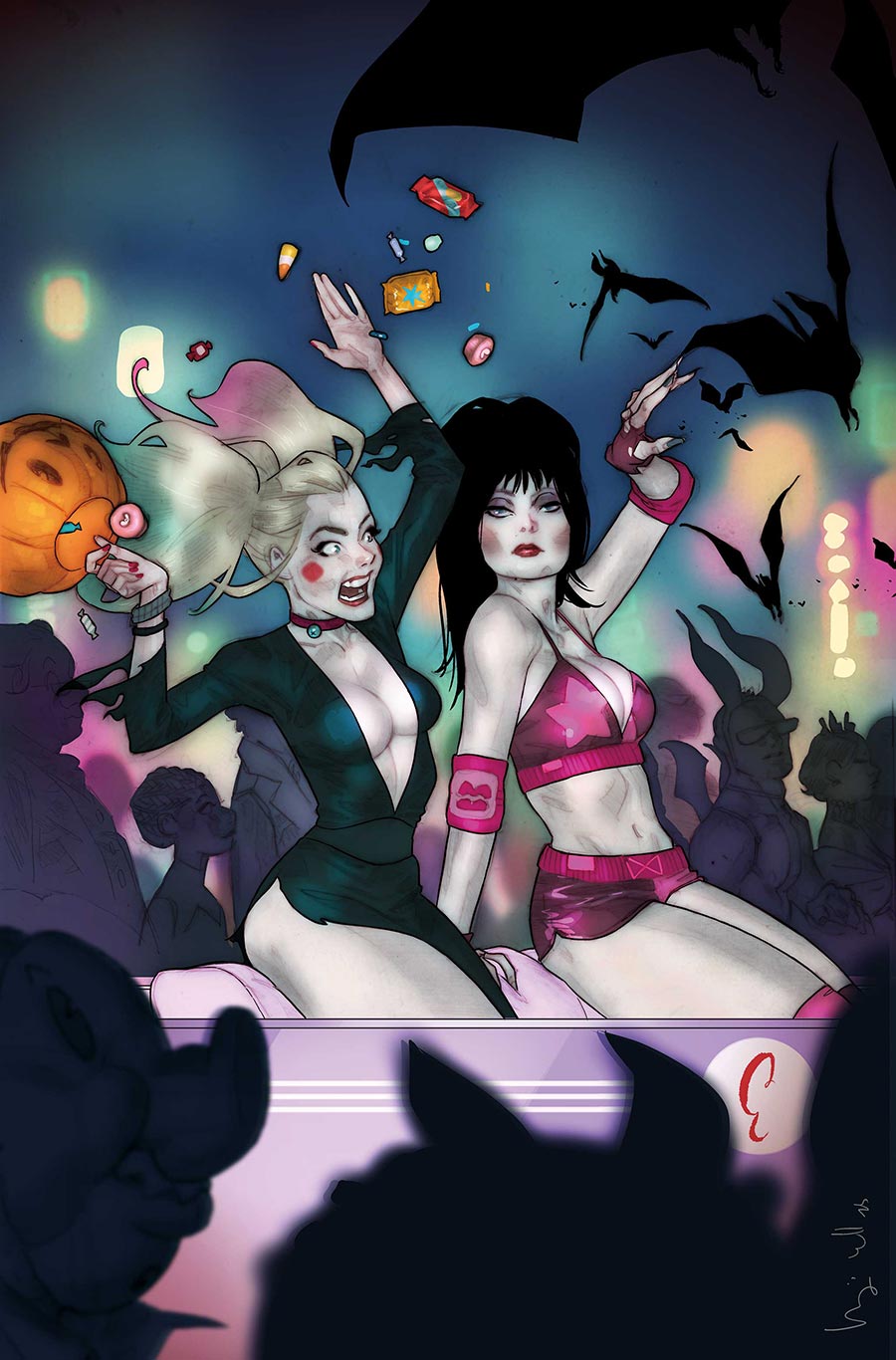 Harley Quinn x Elvira #6 Cover I Incentive Ben Caldwell Virgin Cover